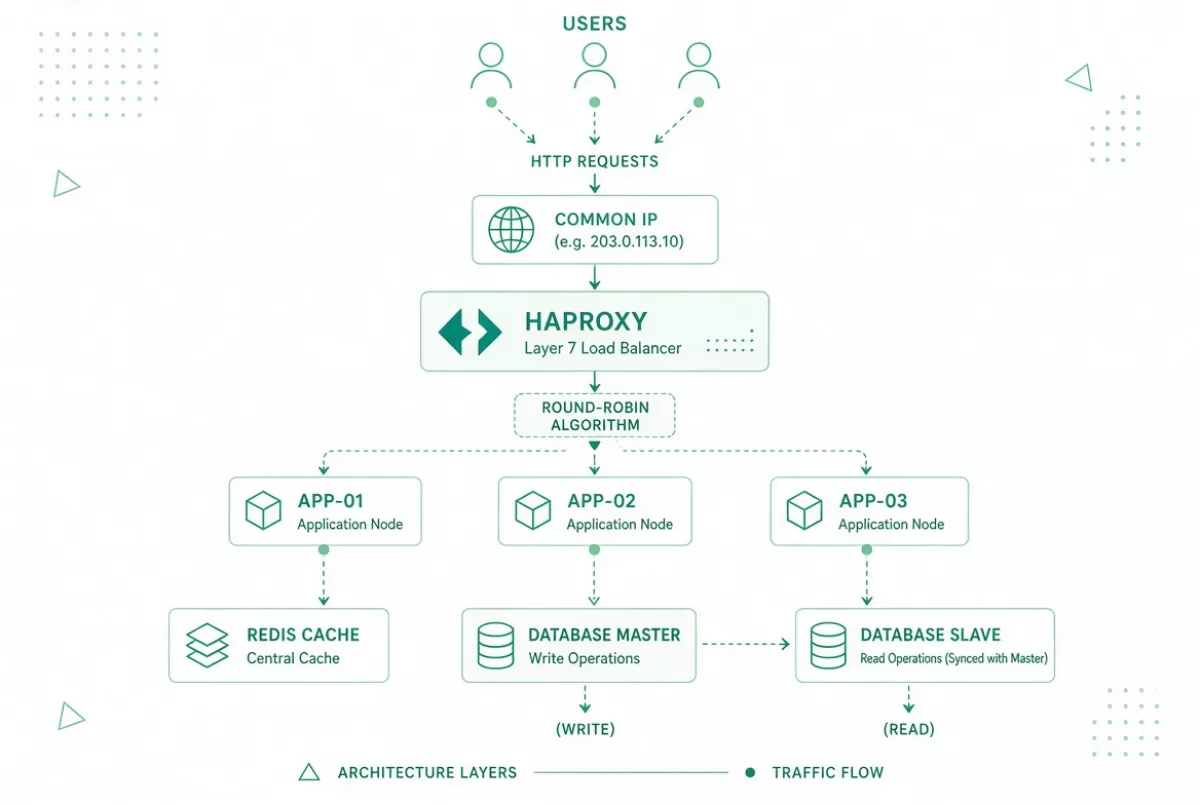 Архитектурная карта распределения слоев HAProxy